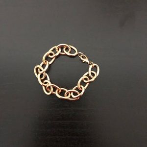 Gold jewellery chain bracelet
